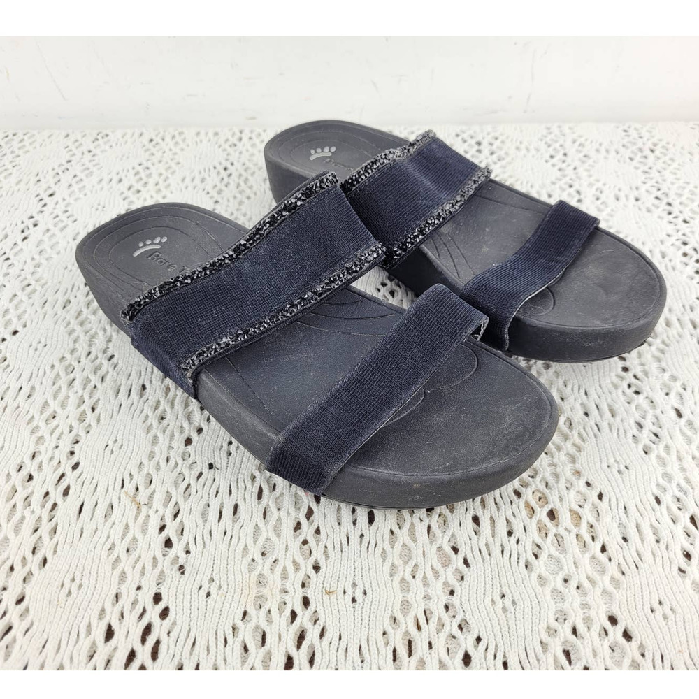 Bear Traps Giana Black Platform Summer Sandals Shoes Women's Size 8